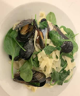 Plate of mussels